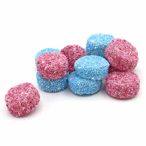 Barratt Jelly Spogs liquorice sweets with pink and blue crunchy beads