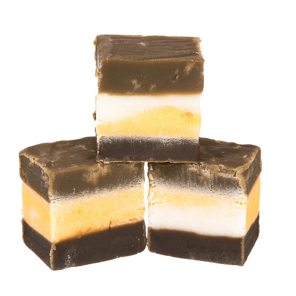 Creme Egg fudge chocolate and fondant‑style fudge pieces