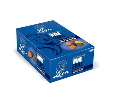 Lion Wine Gums firm chewy fruit‑flavoured gums in assorted shapes