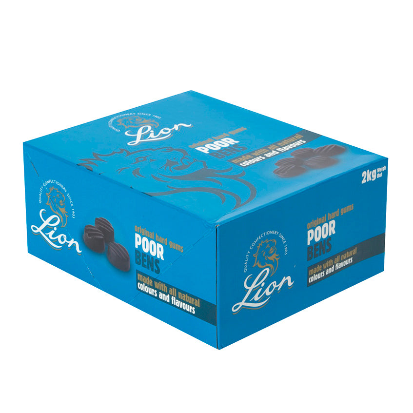 Lion Poor Ben traditional hard liquorice‑flavoured lozenges