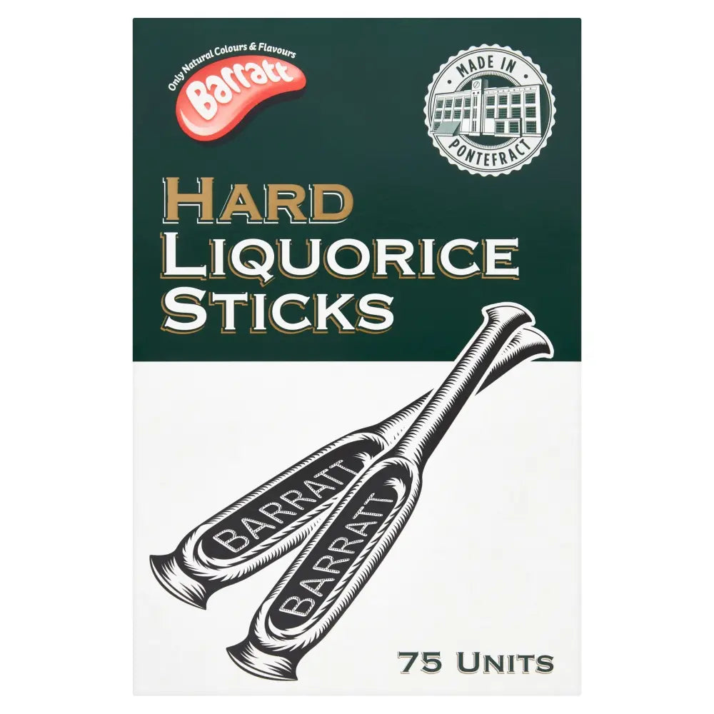 Barratt hard liquorice sticks with strong traditional liquorice flavour