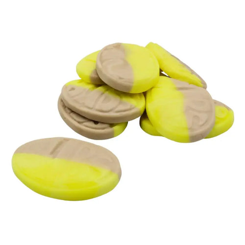 BUBS Banana and Caramel foam sweets with soft chewy texture