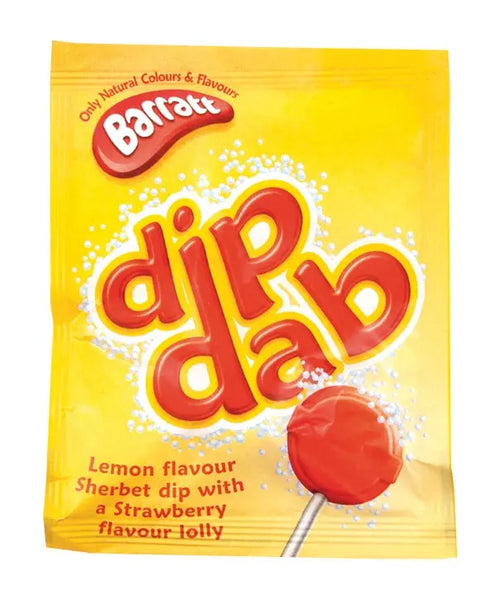 Barratt Sherbet Dip Dab sherbet with strawberry flavour lolly