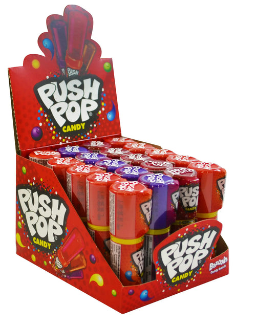 Bazooka Push Pop retractable fruit‑flavoured lollipop
