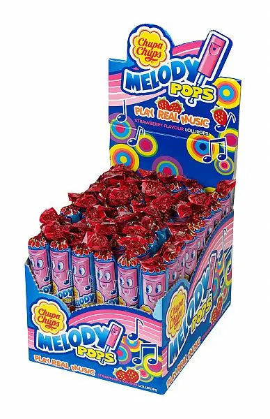 Chupa Chups Melody Pops Strawberry Flavour Lollipops