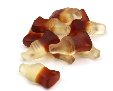 Haribo cola bottle gummy sweets with classic cola flavour