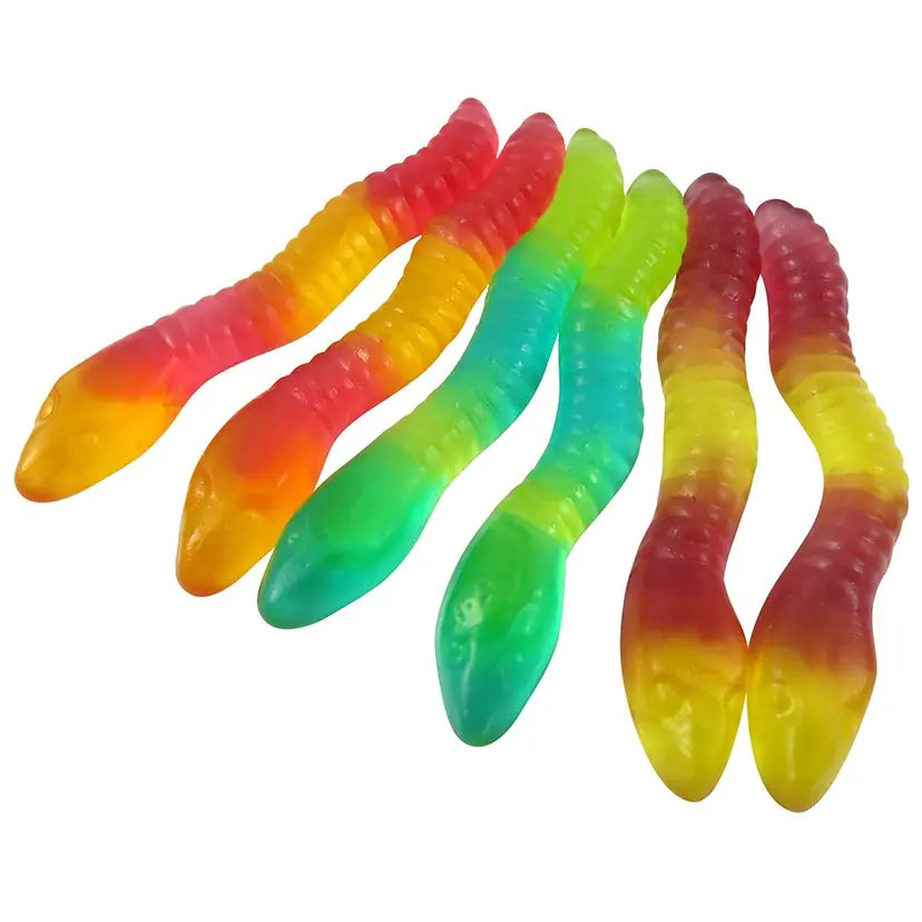 Kingsway jelly snake gummy sweets in assorted fruity colours