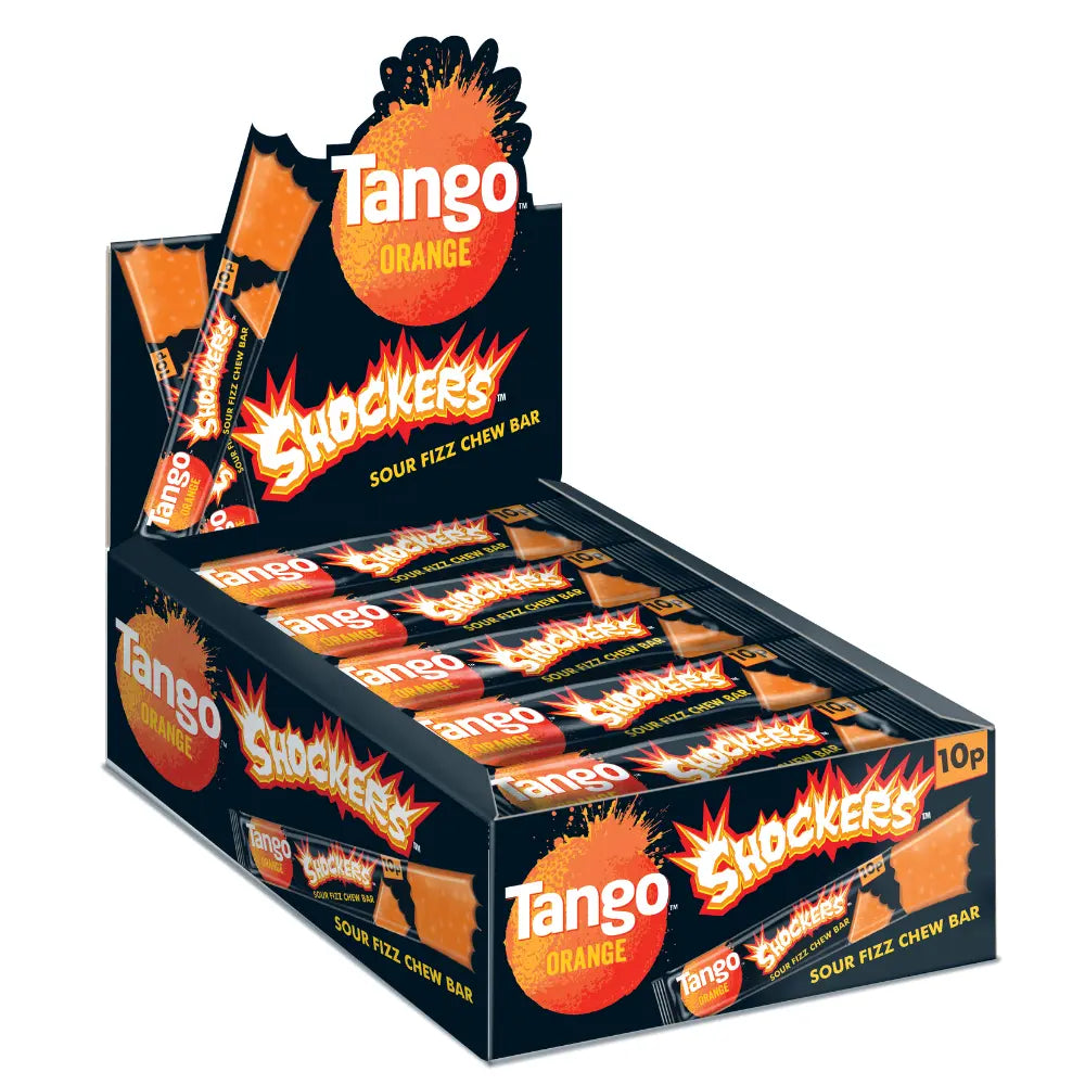 Tango orange sherbet shockers super‑sour orange chew bar