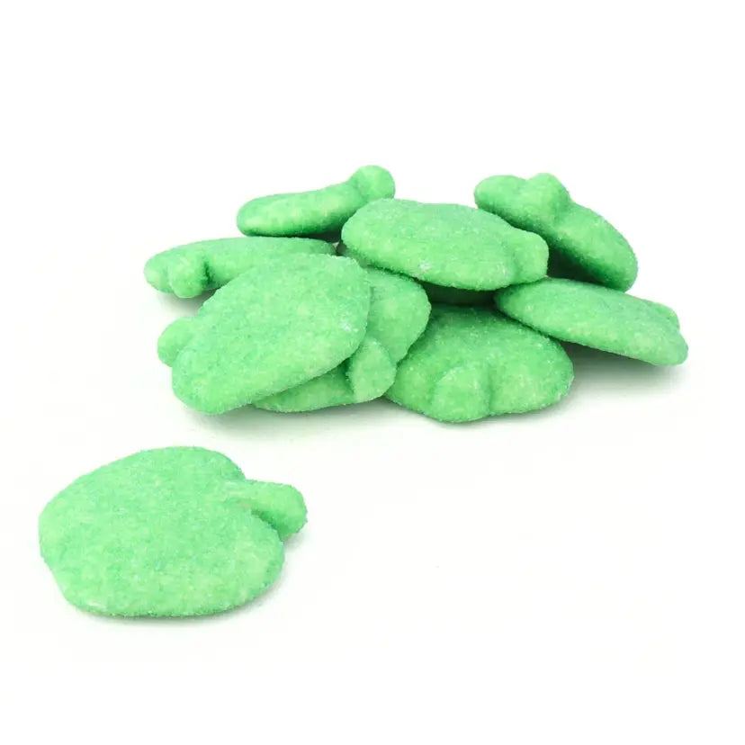 Vidal sugared apple gummy sweets coated in fizzy sugar