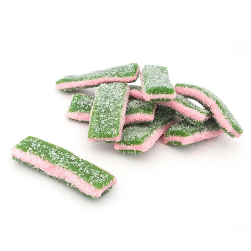 Vidal watermelon sandwich gummy sweets with layered fruity stripes